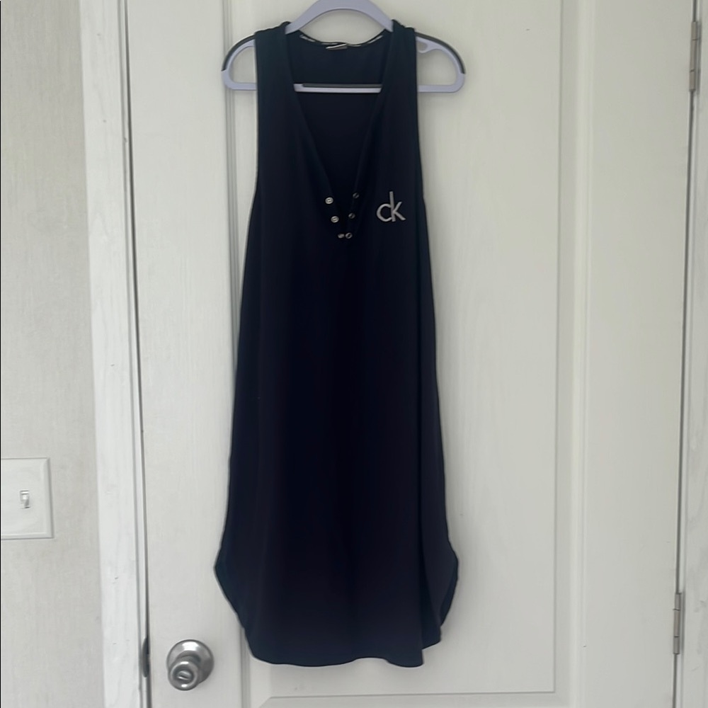 Calvin Klein Blue ribbed night gown